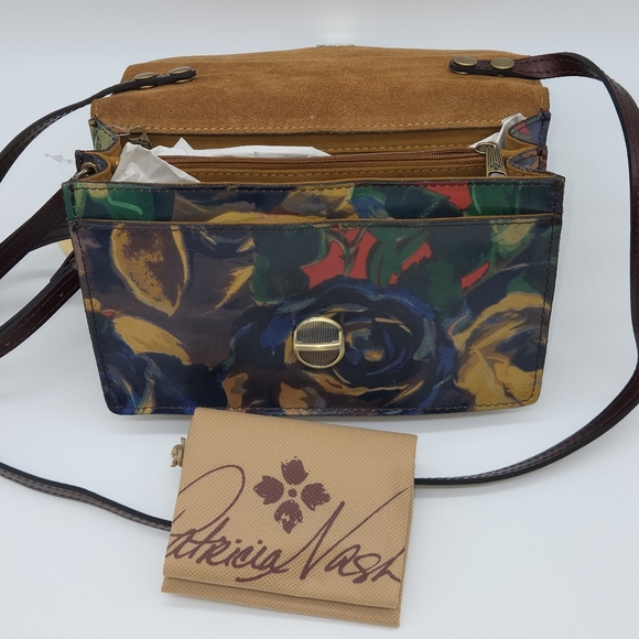 New Patricia Nash Leather Lanza Crossbody Clutch Bag - Picture 7 of 11